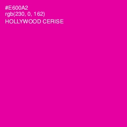 #E600A2 - Hollywood Cerise Color Image
